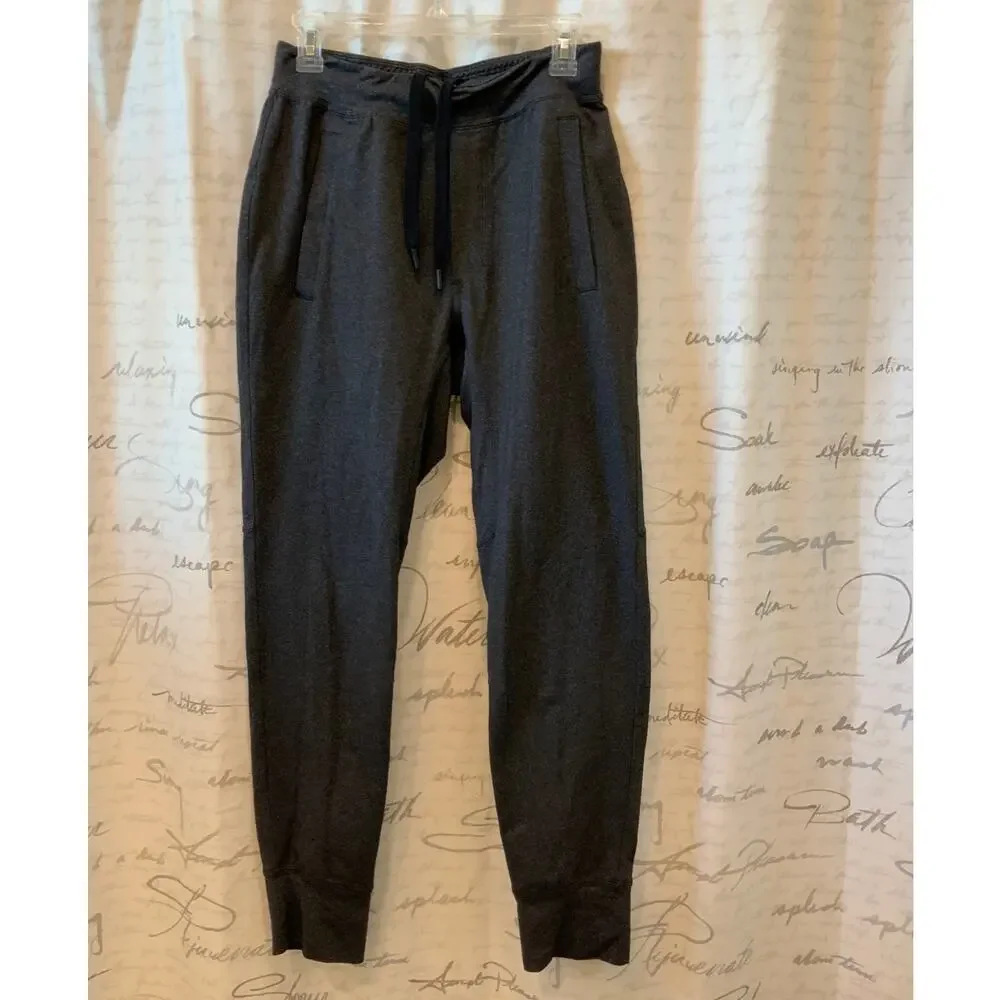 Lululemon City Sweat Heathered Grey Drawstring Joggers - Comfy Activewear- M - Picture 2 of 4